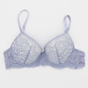 Lace Underwire Padded Push Up Bra Adjustable Straps Sexy Lingerie Womens 36B
